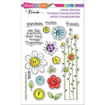 Stampendous Perfectly Clear Stamps - Button Blossoms